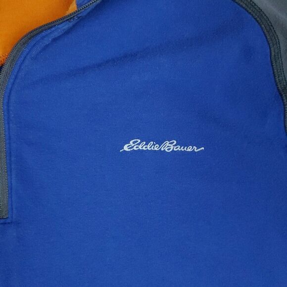 Eddie Bauer Travex Pullover Mens Large Tall Blue Gray 1/4 Zip FreeDry Athletic - Picture 3 of 16